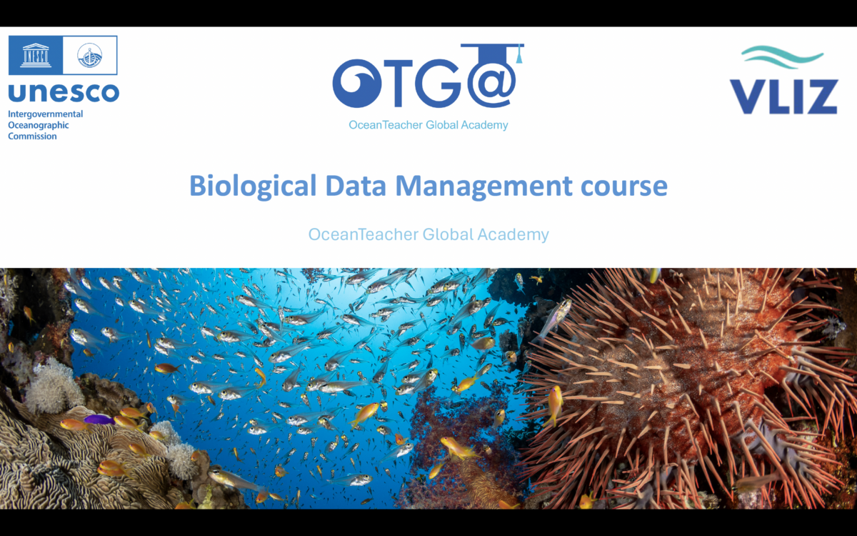 IOC/OTGA/VLIZ Biological Data Management Course – IODE